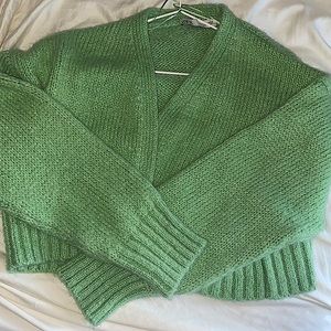 Green cardigan